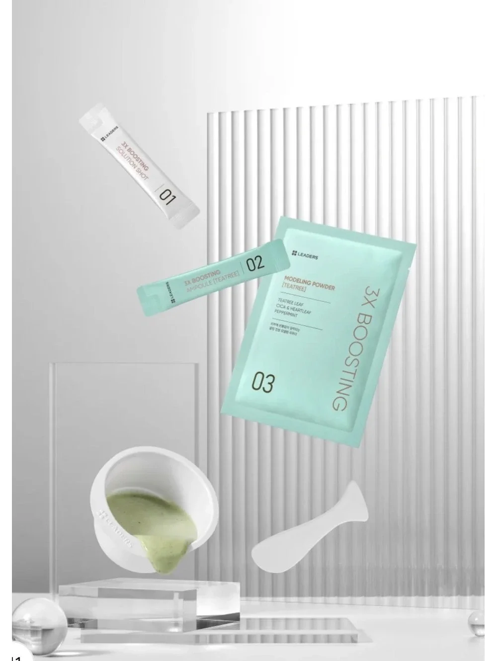 Leaders 3X Boosting Modeling Mask Teatree Skincare Set